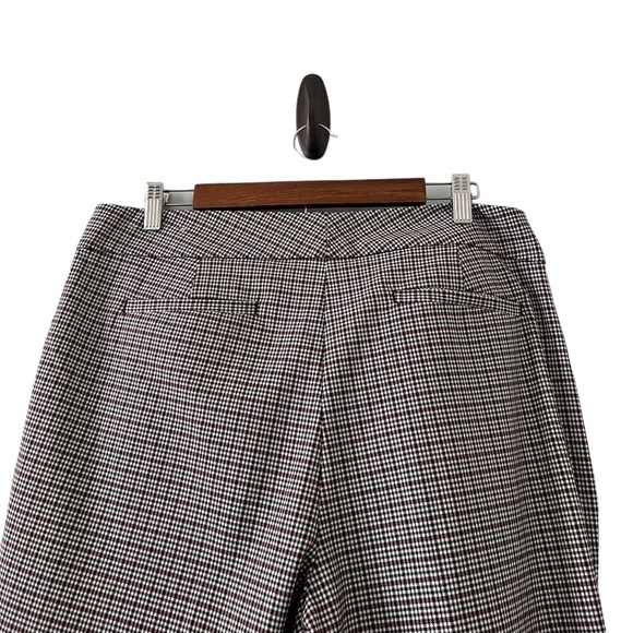 Ann Taylor Factory NEW Black & Burgundy Plaid Ankle Pants Size 14P - Picture 10 of 16